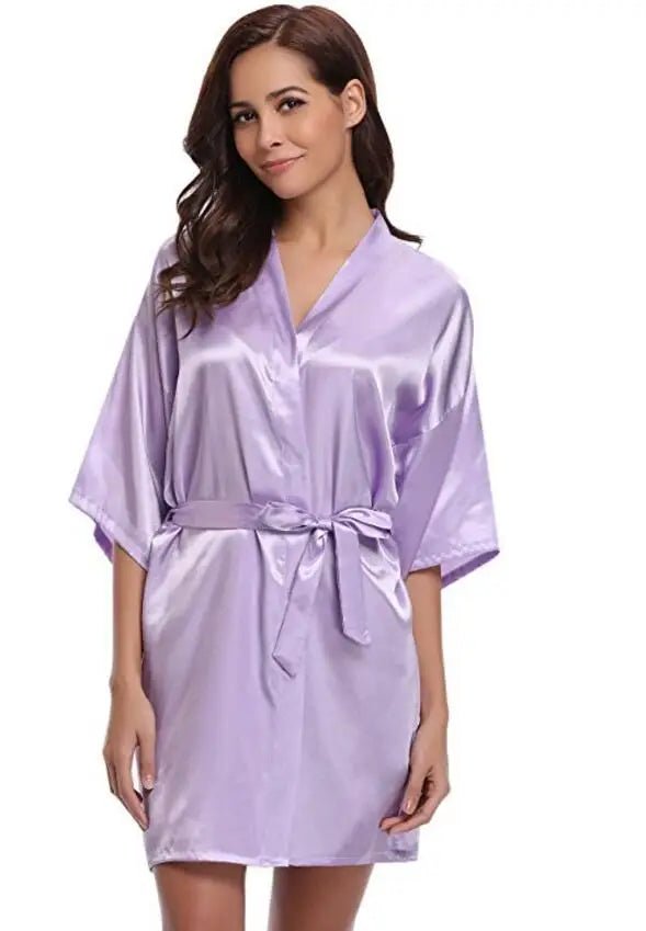 Peignoir kimono satiné femme – mariage & détente - Nuit Intime