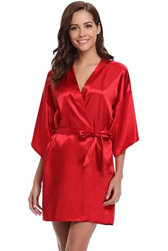 Peignoir kimono satiné femme – mariage & détente - Nuit Intime